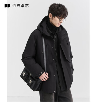 Piaget zall 2025 winter fashion hooded down jacket men's korean style duck down warm thickened casual jacket