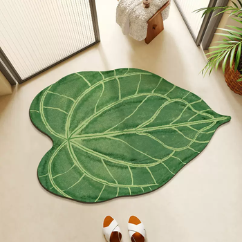 Yusenyi bathroom door diatom mud absorbent floor mat banana leaf bathroom floor mat shower room washing station quick-drying non-slip mat klein flower candle customized contact us (60 square meters will be shipped within 5 days)