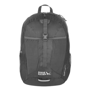 Eddie bauer stowaway foldable backpack made of ripstop polyester black smoke 30l