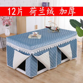Vinoa double-sided velvet fire table cover 12 pieces thickened electric stove cover rectangular electric stove coffee table heating table stove cover new double-sided velvet new holland velvet blue 12 pieces 80*140*60 (width*length*height)