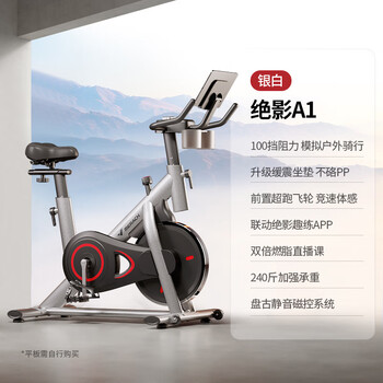 Merach intelligent spinning bike mountain cycling infinite magnetic silent exercise bike silver white