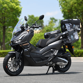 Handa adv hybrid water-cooled 4-valve under-suspension motorcycle 150cc brandable abs projection instrument pedal fuel vehicle matt black adv hybrid 4-valve under-suspension water-cooling + abs + tcs + projection instrument + recorder 3 boxes handlebar heating + gps positioning + lifting windshield + tire pressure monitoring + positive tires