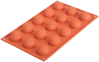 Silikomart siliconflex hemispherical mold 1.57 inches russet 1.57 inches (approx. 4 cm)