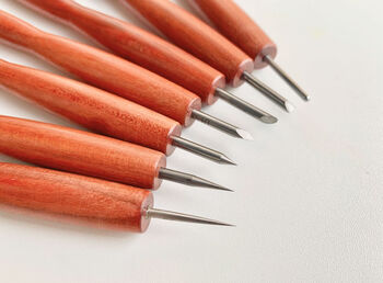 Pickup cat copper engraving tools engraving needle intaglio special steel needle flying dust mezzotint repair press knife scraper set of seven engraving needles