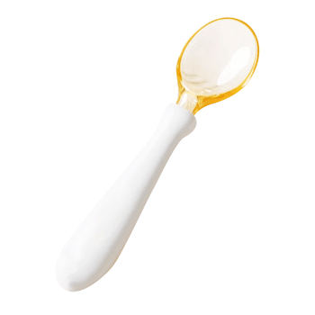Shantou lincun ppsu yuanbao spoon baby food supplement learning to eat training fork spoon children's independent eating tableware fruit can be bent twisted yuanbao spoon with saliva towel