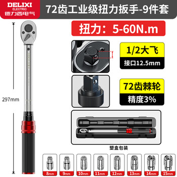 Delixi torque wrench high-precision torque kilogram wrench fixed torque adjustable spark plug auto repair wrench