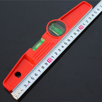 Ye yu spirit level high-precision heavy-duty strong magnetic solid cast aluminum multi-functional home building decoration measurement balance ruler mini 250mm 2 bubbles with magnetic color random