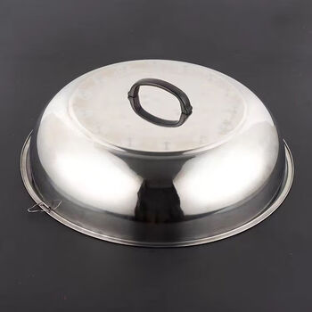 Ye yu thickened stainless steel large pot lid, wok lid, large frying pot lid, large bucket lid, farmhouse large pot iron pot lid, thickened and heightened 29cm