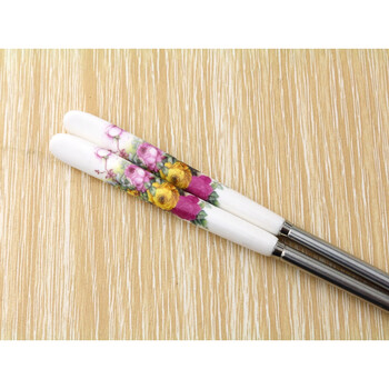 Perfect korean stainless steel non-slip chopsticks household portable round chopsticks w-1_ten pairs