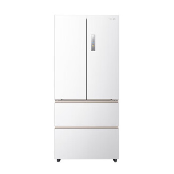 Hualing shenji 518 automatic ice making dual system 60cm thin zero-embedded french multi-door four-door refrigerator first-class energy efficiency hr-518wuf ice making