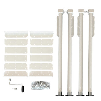 Aiboduo electric manual piggyback camel rv camper trailer stable leg jack manual set of 4 white