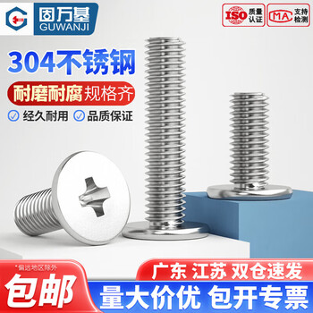 Guwanji 304 stainless steel thin flat head screws cm cross recessed flat head screws notebook digital machine screws m2x3x4 100 pieces