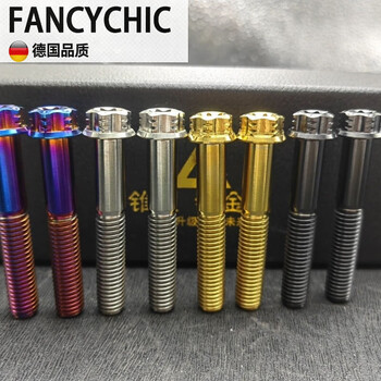 Fancychic taper m*./.with stamping standard internal and external torx screws titanium alloy screws modified screws titanium natural color m10x15x1.25