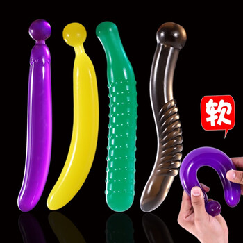 Meng qingxin adult toy female self-defense device female cucumber masturbation second tide anal plug dildo adult sex toy couple sexy banana (yellow)