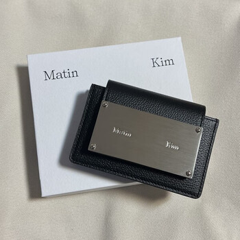 Shu guo er korean niche designer brand card holder classic simple style black (ready in stock)