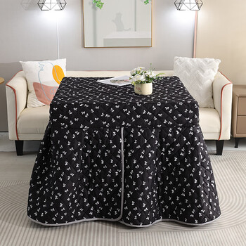 Beate lesch fire cover quilted and thickened 2025 new rectangular fire tablecloth electric stove cover winter warm coffee table electric stove cover magic night neon 80*150*68cm
