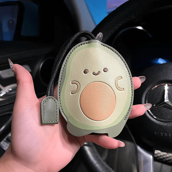 Shijanu avocado pull key bag 2025 new style suitable for volkswagen audi benz avocado embossed three-dimensional process (10.5*8.6cm)_