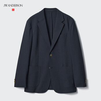 Uniqlo cooperation men's quick-drying stretch light jacket/coat jacket 25 spring and summer new style 477704 69 navy blue m /170/92a