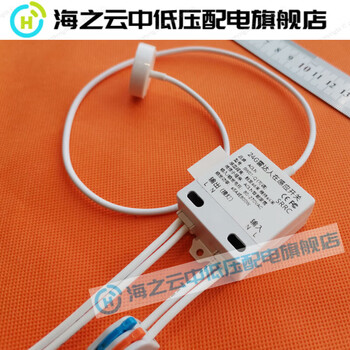 Human body sensor switch turns on the light when someone comes, automatic light for kitchen, bathroom, corridor, t type/can be configured by small program/suitable for ceiling drilling installation