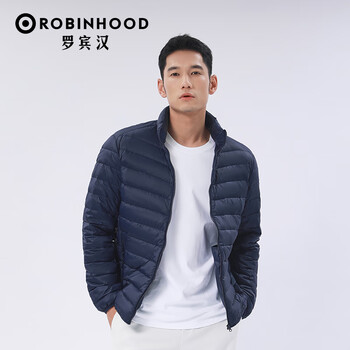 Robin hood (robinhood) lightweight stand collar men's down jacket r138y51130 one size too small, it is recommended to order the next size, medium gray m (170/88a)
