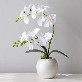 Fan ye's butterfly orchid simulation flower art set chinese-style living room dining table entrance hall fake flower ornaments tv cabinet desktop decoration silk flowers