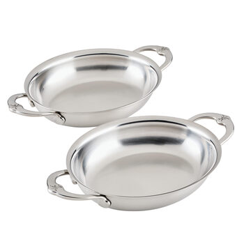 Hestan ovenbond stainless steel baking bakeware 2-piece small (6.5x5.5 inches) multicolor mix