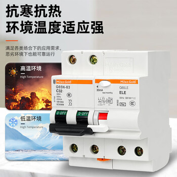 Merlin gerin air switch with leakage protection 2p63a household main switch 32a three-phase leakage protection circuit breaker 2p 6a