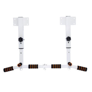 Shangqimai pull-up device household horizontal bar indoor wall-mounted thickened punched boom hanging top-mounted fixed fitness single bar side beam adjustable white