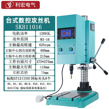 Lihong electric tapping desktop servo fully automatic touch screen cnc tapping rocker arm manual drilling skb11016 desktop tapping machine