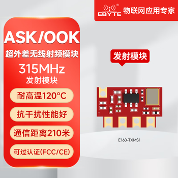 Ebyte 433/315mhz wireless transceiver module ask/ook communication smart home appliance security remote control low cost e160-t3m12s1 315m 210 meter launch