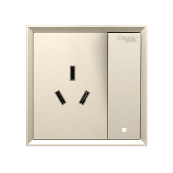 Schneider hao lang series style gold three-hole 16a with switch c2e15_16s_wg_c1 three-hole 16a with switch hao lang gold