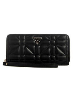 Guess edita large zipper wallet, black, black, one size, black, edita large zipper wallet black one size us