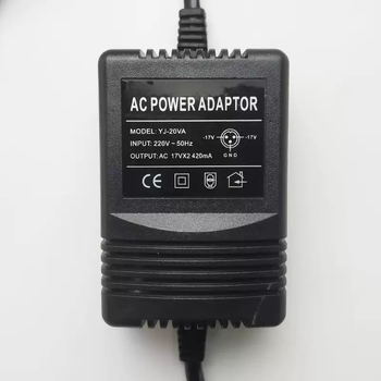 Mixer dedicated power adapter external power cord three-pin 3-hole power supply accessories transformer dual 17v black 420ma