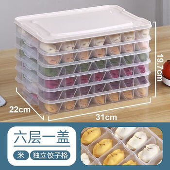 Naoiskey naoski divided dumpling box quick-frozen, no odor, household freshness, mini refrigerator, be careful not to put it in, check the size, sky blue - two layers, one lid, two people