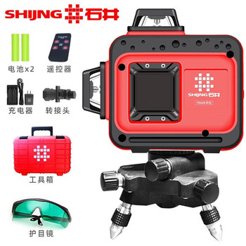 Ishii high-precision strong light thin line 12-line level meter green light laser wall-mounted leveling meter 12-line green light wall-mounted meter 7359 standard