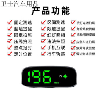 He jiagong electronic dog 2025 new solar wireless security early warning instrument hud head-up display speed measurement beidou radar language y large screen high precision new upgraded solar hud