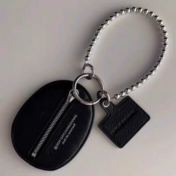 Youguan 2025 xiaohongshu new ins style key bag for men and women, a fashionable accessory pendant bag, coin purse pendant, black
