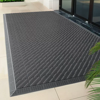 Yusenyi hotel entrance welcome non-slip floor mat commercial entrance mat outdoor three-in-one carpet household entry (three brushes) gray block gray brush 60x90cm