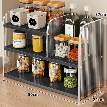 Lin's boy dining table storage artifact desktop storage rack snack rack double-layer cup holder water cup dining table countertop kitchen sideboard three-layer blackboard