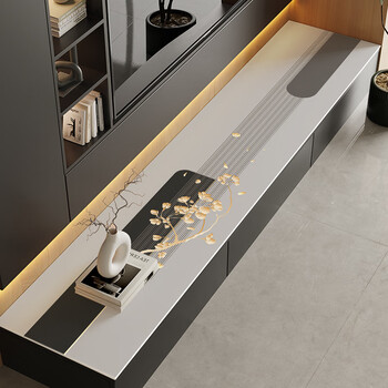 Mengdong tv cabinet mat living room light luxury and high-level 2025 new m entrance dining counter top protection mat pvc wipe-free escape customized photo