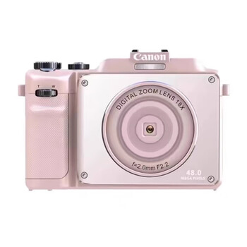 Canon ccd digital camera hd front and back dual camera 9600 pixels can take selfies, student party travel girl gift, pink color, equipped with 4k professional lens, package three 128g can store about 12,000 photos three