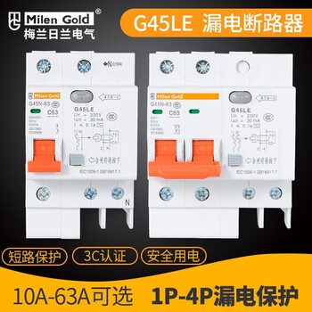 Merlin gerin main switch g45le small leakage switch c45n circuit breaker leakage protector 10a-63a air switch 2p 10a