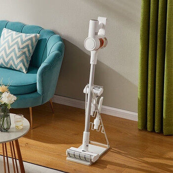 Beyzk vacuum cleaner stand universal suction head storage floor-standing fixed punch-free no wall placement rack large white