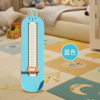 Children's foot measurer, baby's accurate adult universal foot measuring tool, long baby measuring ruler, children's shoe size upgrade, blue bunny (measuring range 24cm)