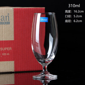 Ocean imported high-footed beer cup creative ktv multi-purpose beverage cup german beer cup short-footed red wine cup commercial 310ml