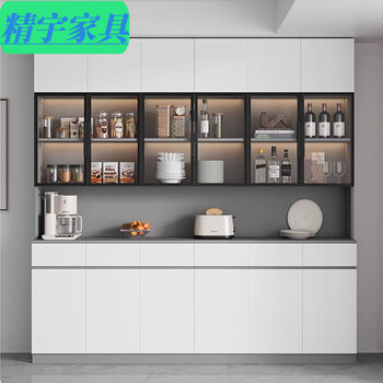 Kanglang mufan sideboard solid wood one-piece wall-mounted high cabinet modern simple storage cabinet wine cabinet multi-functional combination storage cabinet main picture 80cm*40cm*200cm