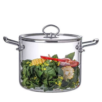 Fat zhen selection.. dongshuanger high borosilicate glass pot, stew pot, soup pot, high temperature steamer, heat-resistant electric ceramic stove for heating, 3.5l stainless steel glass pot