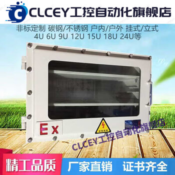 Explosion-proof network cabinet industrial switch carbon steel 6u9u12u24u stainless steel explosion-proof box