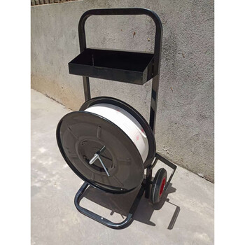Fhjqb plastic steel packing belt trolley with turning car disc baler steel belt turning car pp packing belt bracket trolley thickened upgraded small disc pp belt special