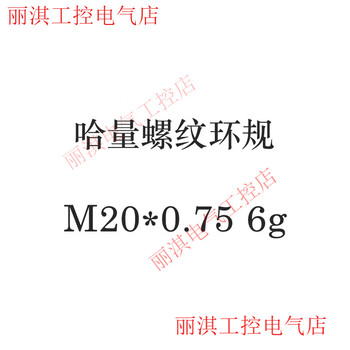 Haliang metric thread ring gauge fine thread thread gauge through and stop gauge m4*0.5-m35*1.5 measuring external thread 6g silver m20*0.75-6g